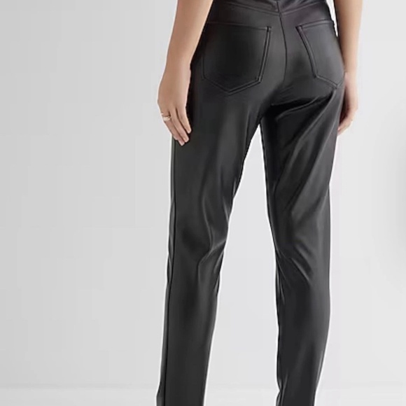 Express High Waisted Faux Leather '90s Skinny Pant - Picture 5 of 5